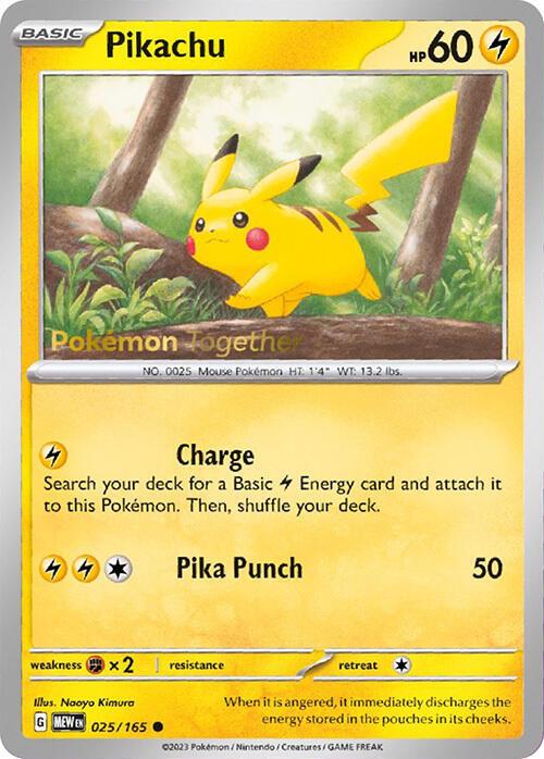 151 025 Pikachu Pokemon Together Stamped