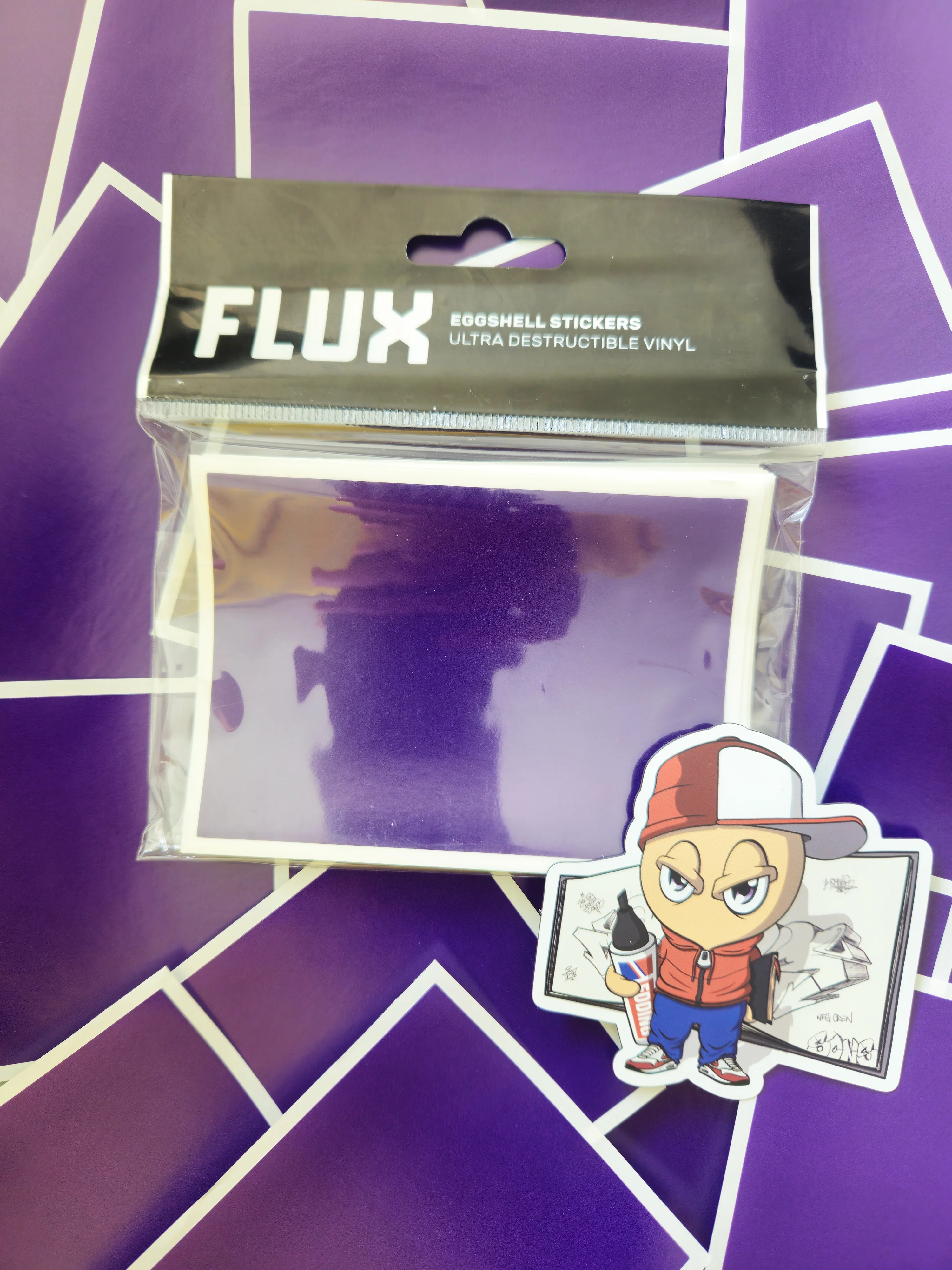 FLUX Eggshell Stickers 50 pcs Purple - Image 5