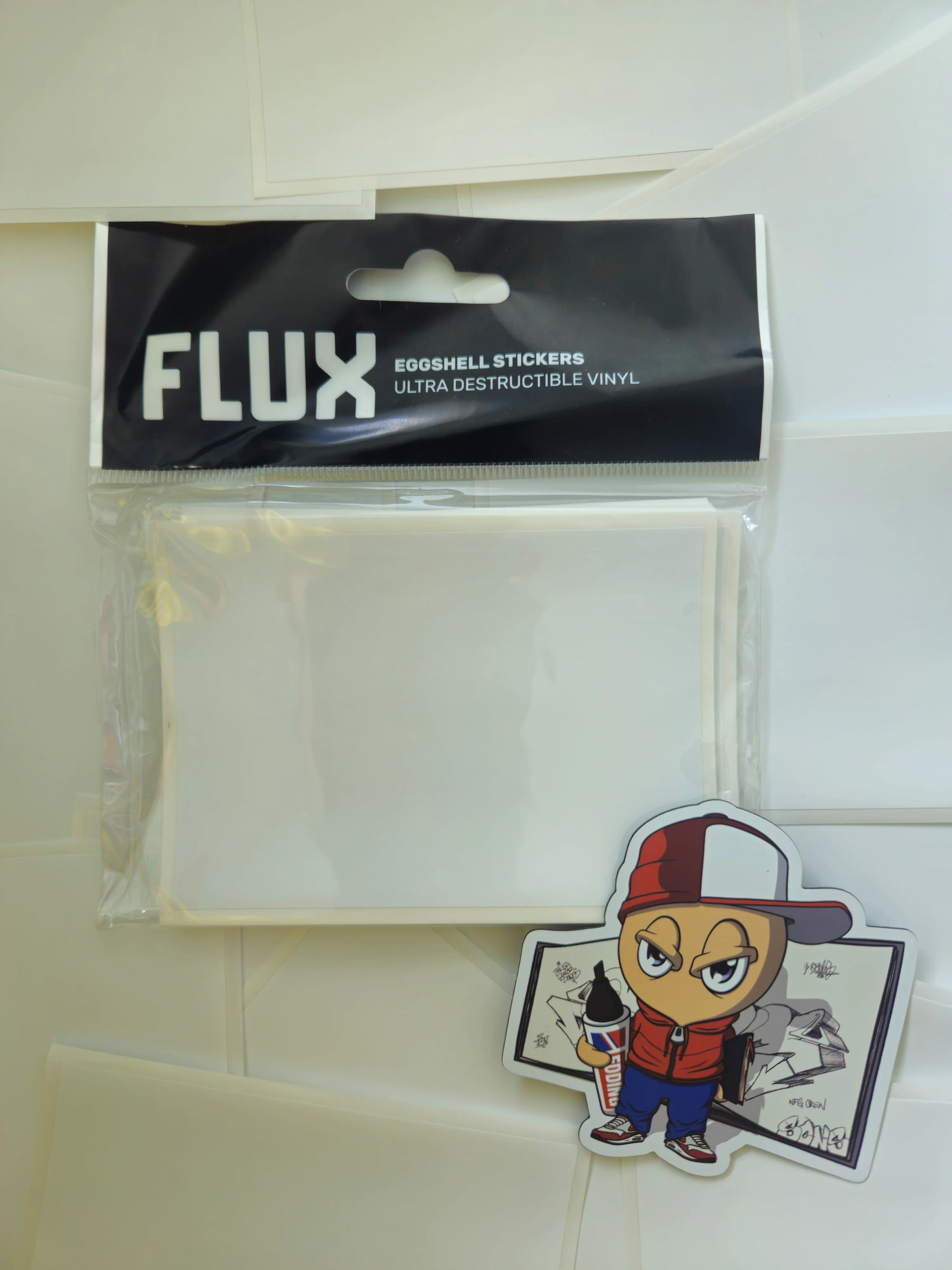 FLUX Eggshell Stickers 50 pcs White - Image 4