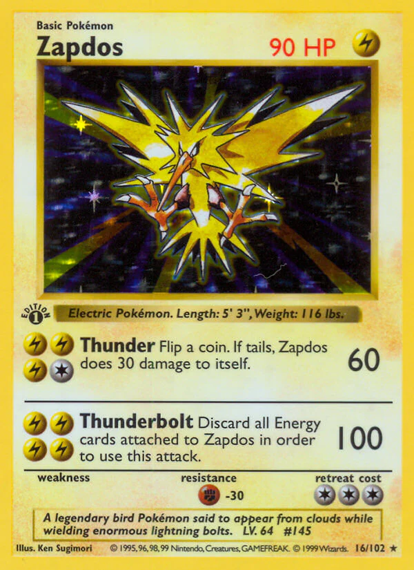 Base Set 016 Zapdos
