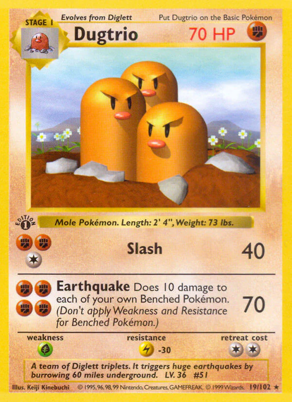 Base Set 019 Dugtrio