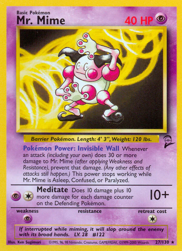 Base Set 2 027 Mr. Mime