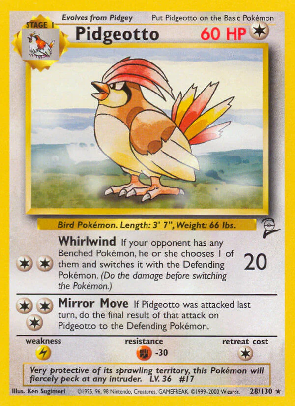 Base Set 2 028 Pidgeotto