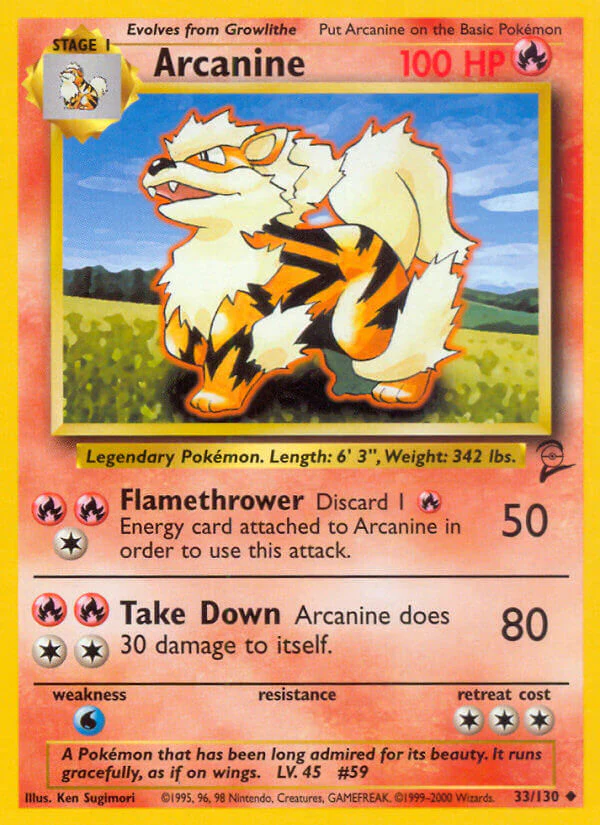 Base Set 2 033 Arcanine