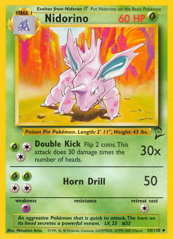 Base Set 2 054 Nidorino