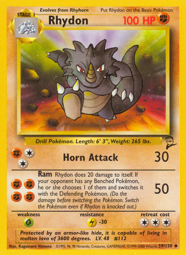 Base Set 2 059 Rhydon