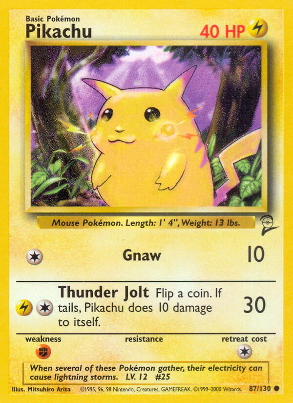 Base Set 2 087 Pikachu
