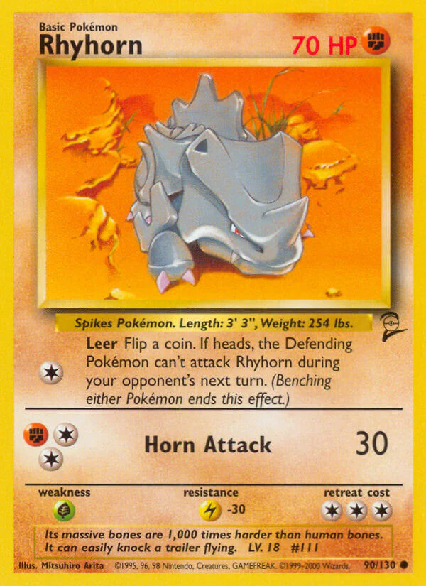 Base Set 2 090 Rhyhorn