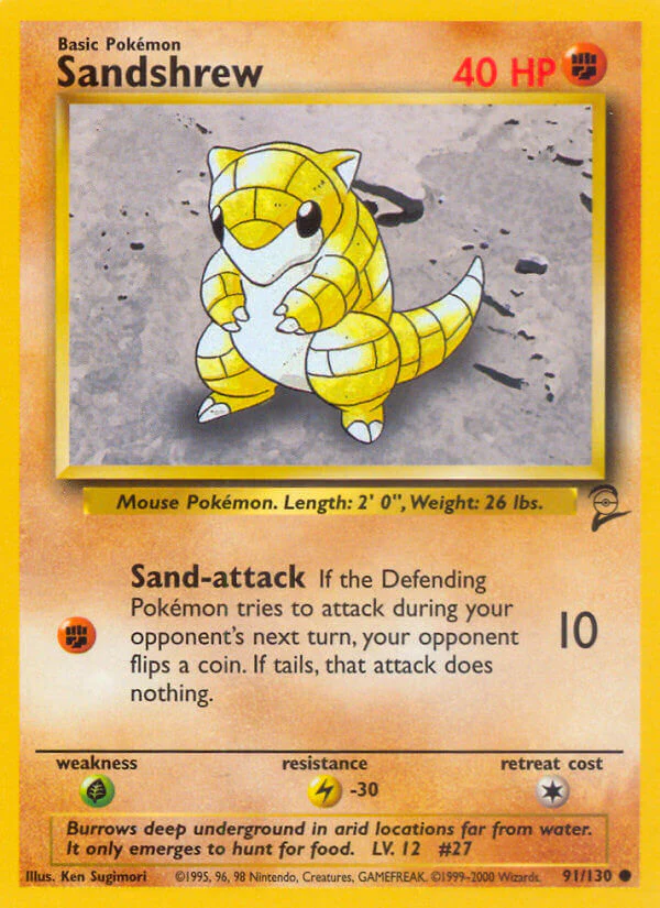 Base Set 2 091 Sandshrew