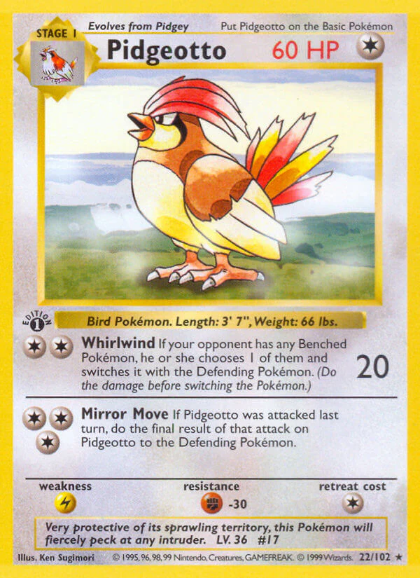 Base Set 022 Pidgeotto