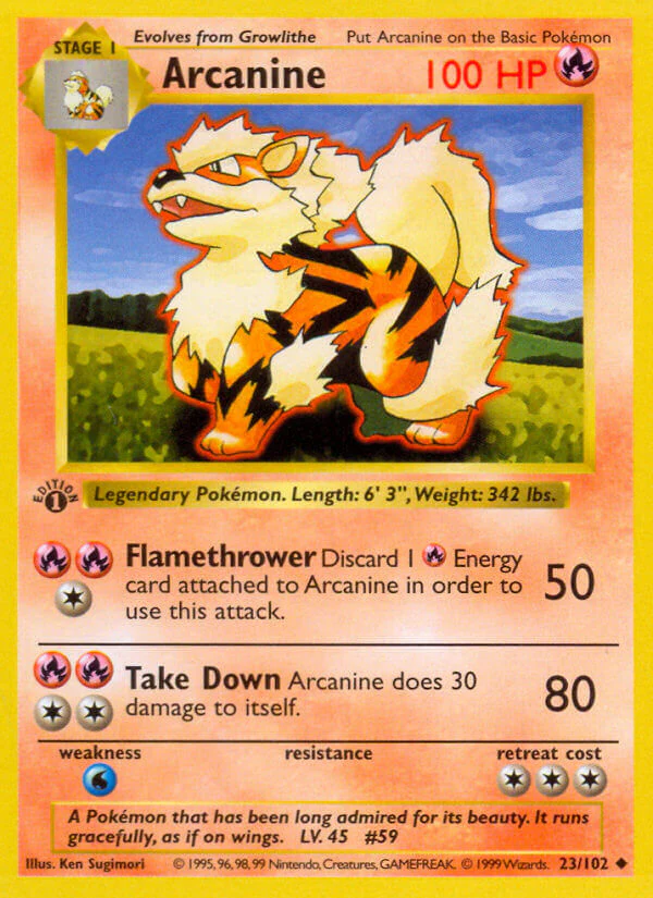 Base Set 023 Arcanine