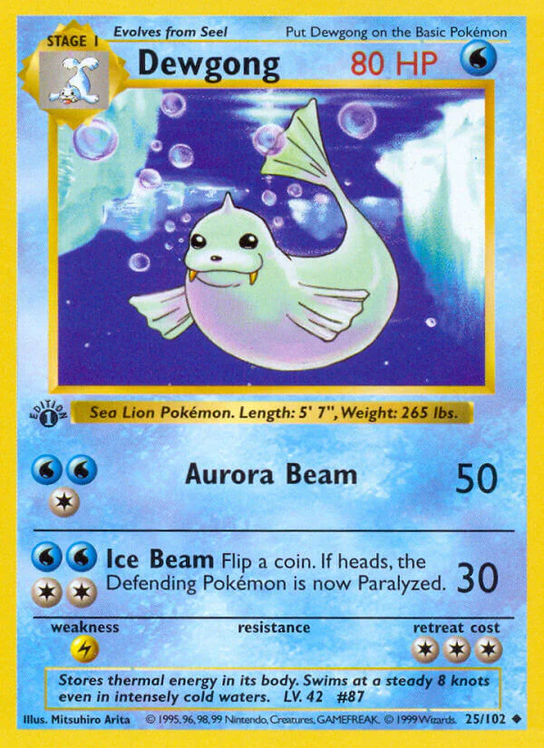 Base Set 025 Dewgong