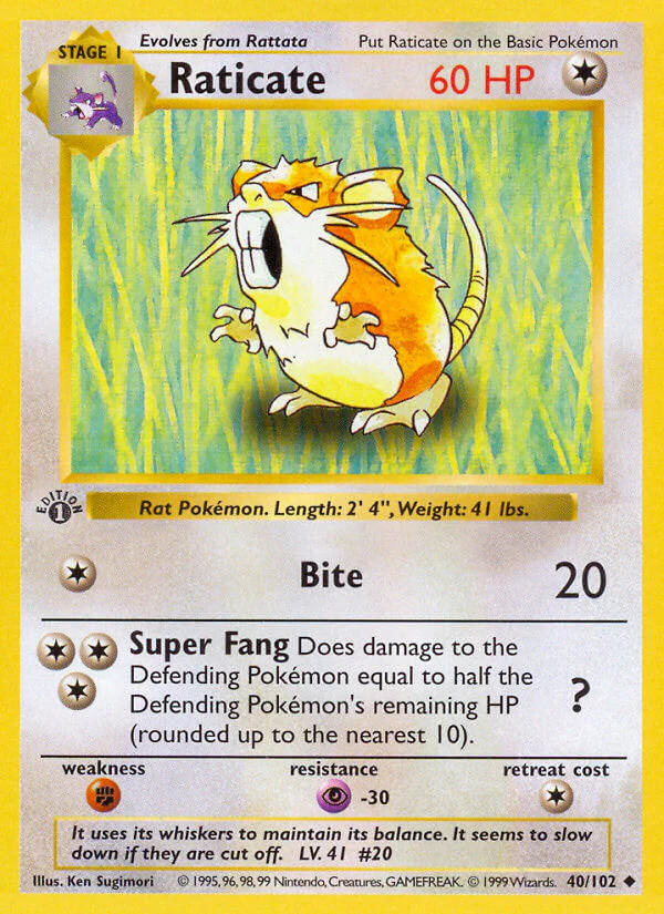 Base Set 040 Raticate
