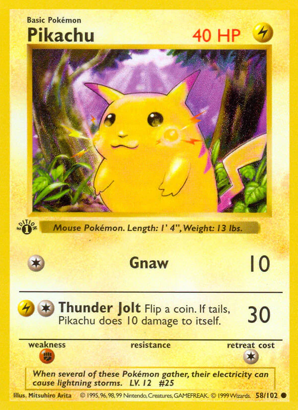 Base Set 058 Pikachu