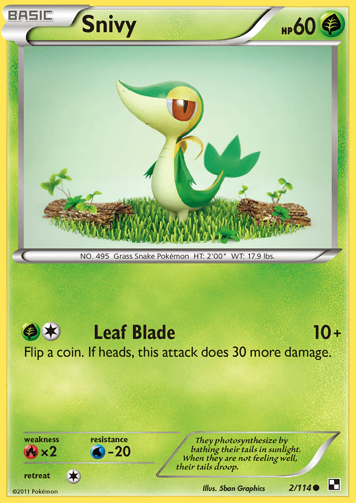 Black and White 002 Snivy