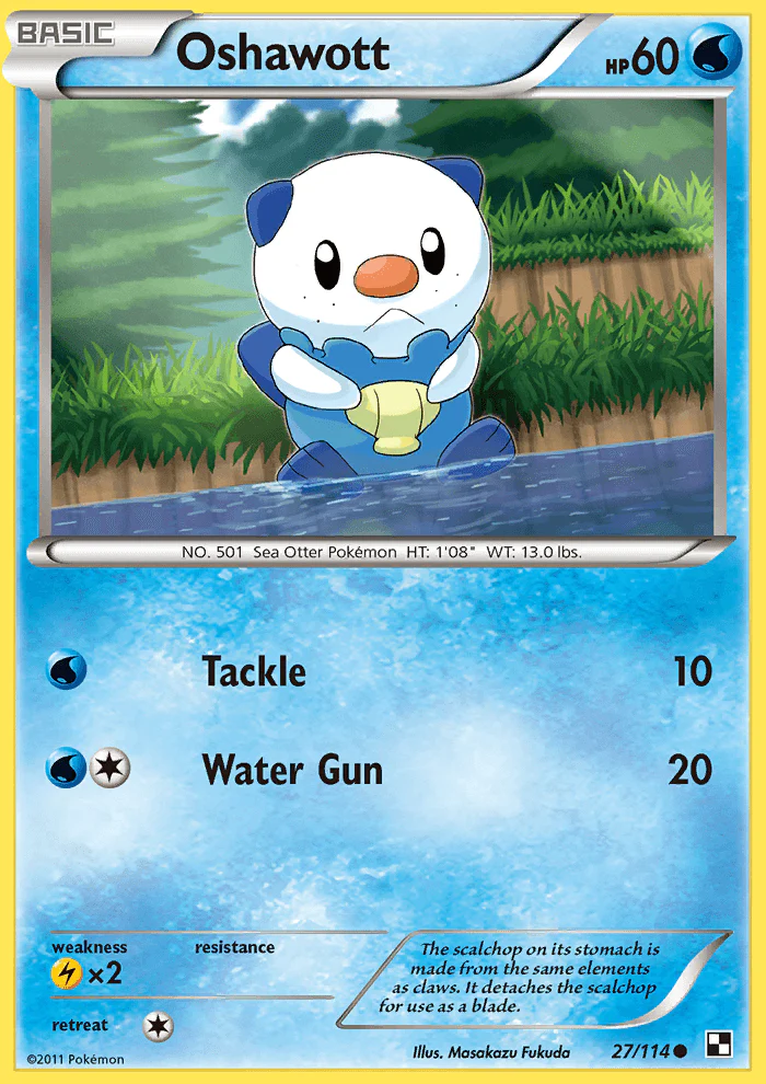Black and White 027 Oshawott