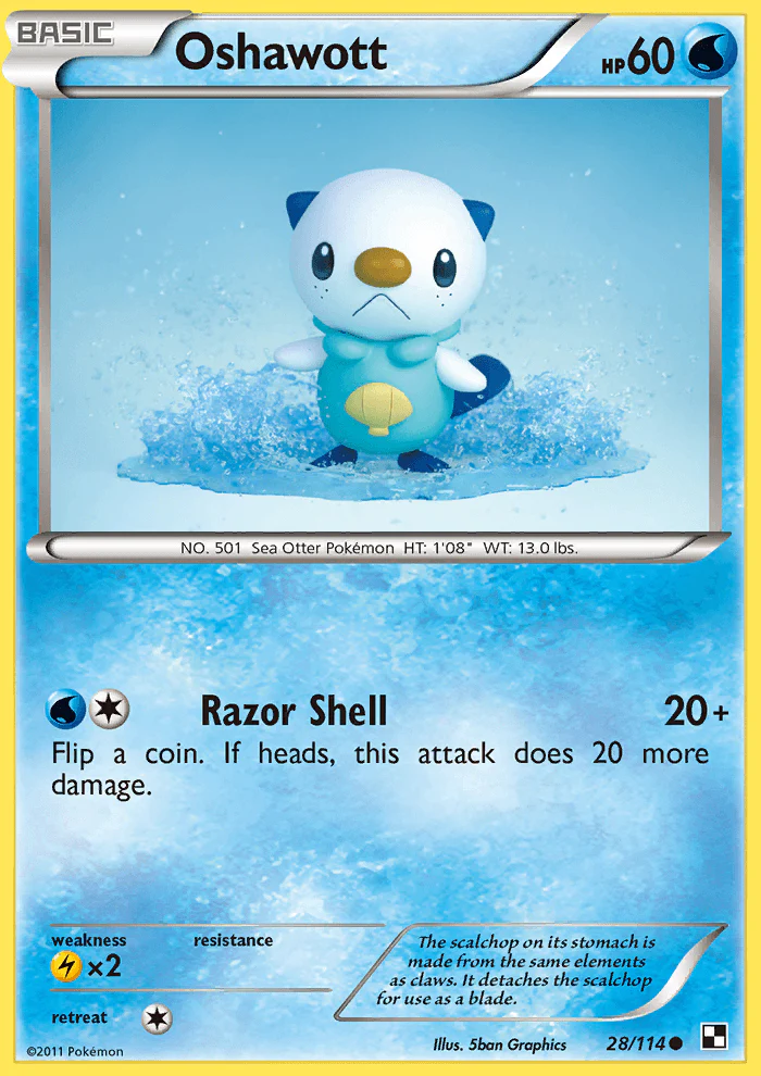 Black and White 028 Oshawott