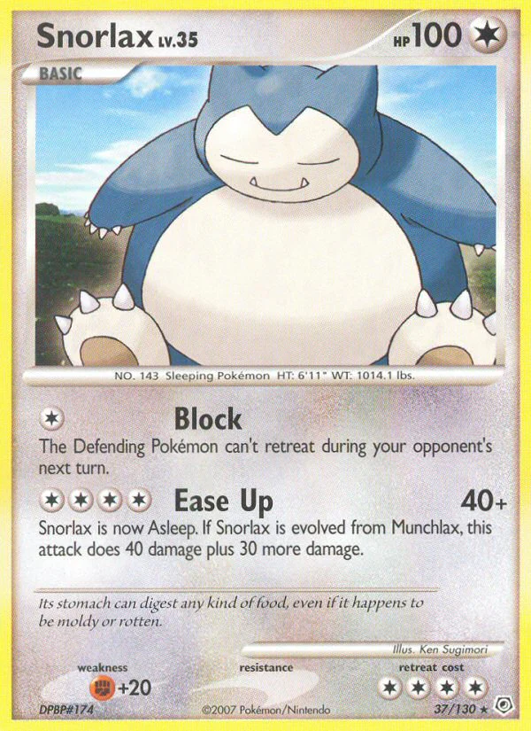 Diamond and Pearl 037 Snorlax