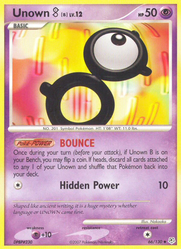 Diamond and Pearl 066 Unown [B]