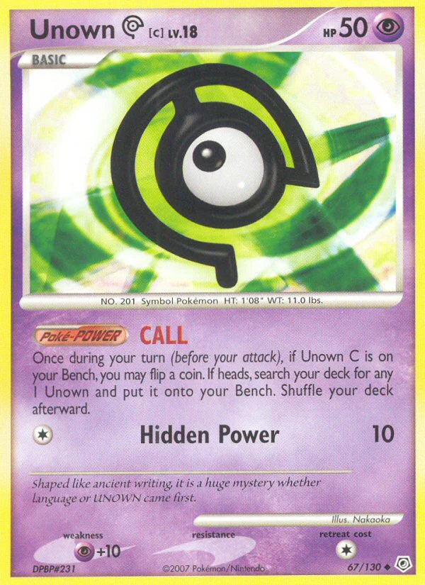 Diamond and Pearl 067 Unown [C]