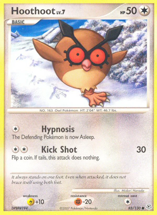 Diamond and Pearl 085 Hoothoot