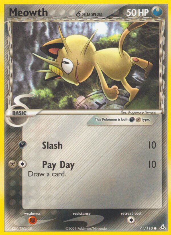 Holon Phantoms 071 Meowth (Delta Species)