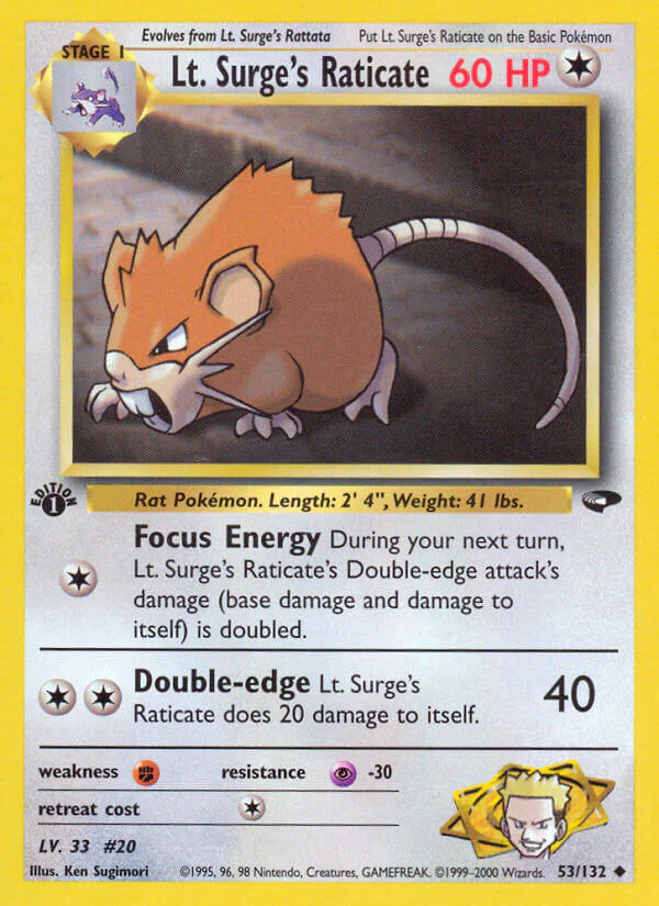 Gym Challenge 053 Lt. Surge's Raticate
