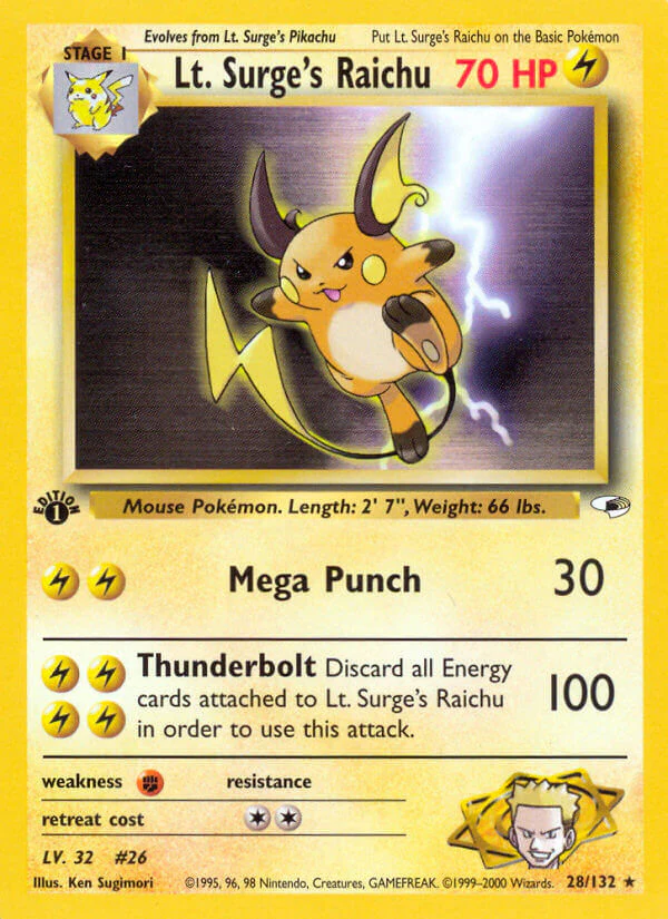 Gym Heroes 028 Lt. Surge's Raichu