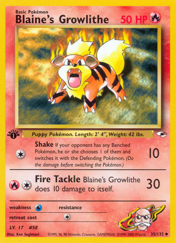 Gym Heroes 035 Blaine's Growlithe