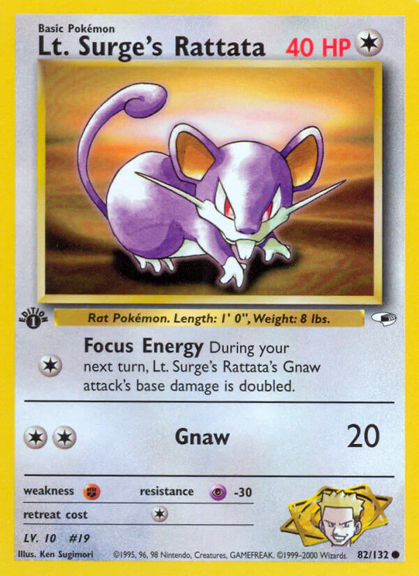 Gym Heroes 082 Lt. Surge's Rattata