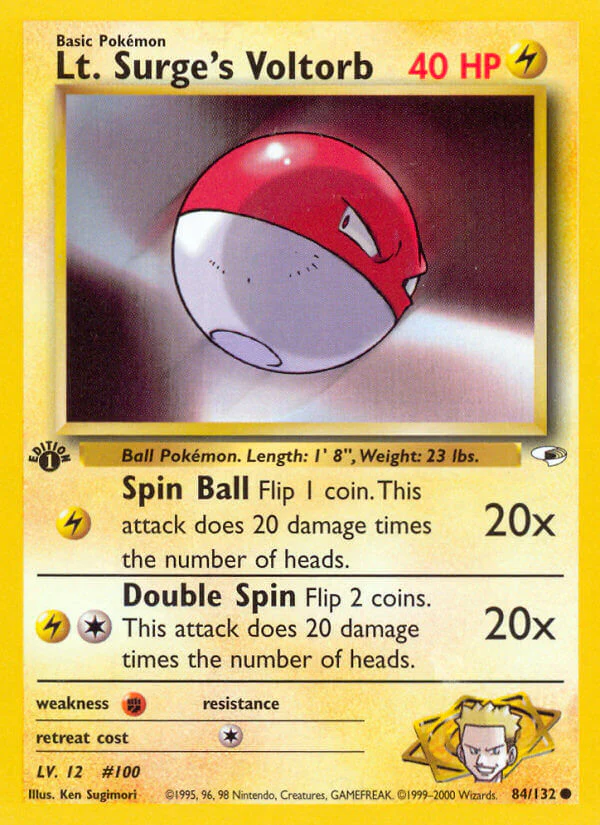 Gym Heroes 084 Lt. Surge's Voltorb