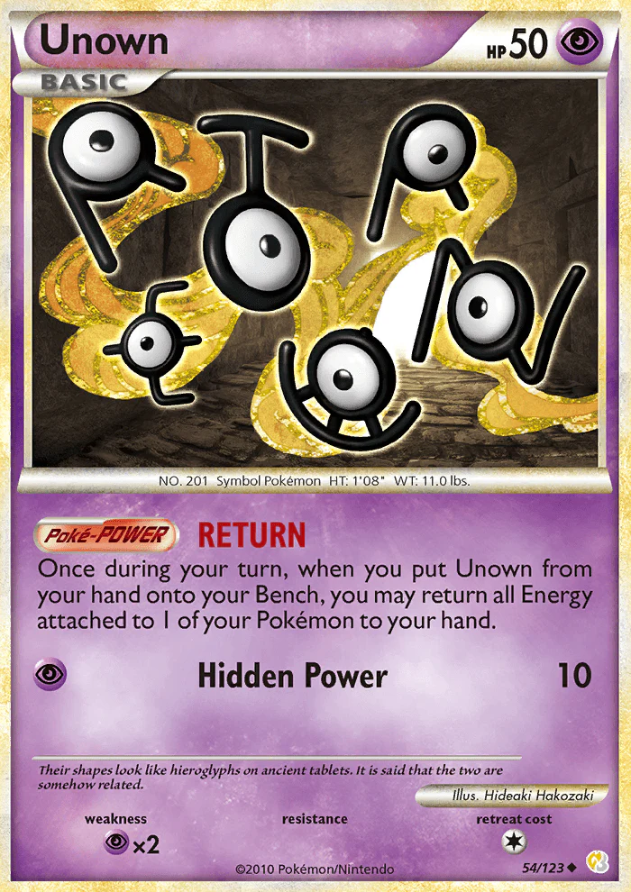 HeartGold and SoulSilver 054 Unown