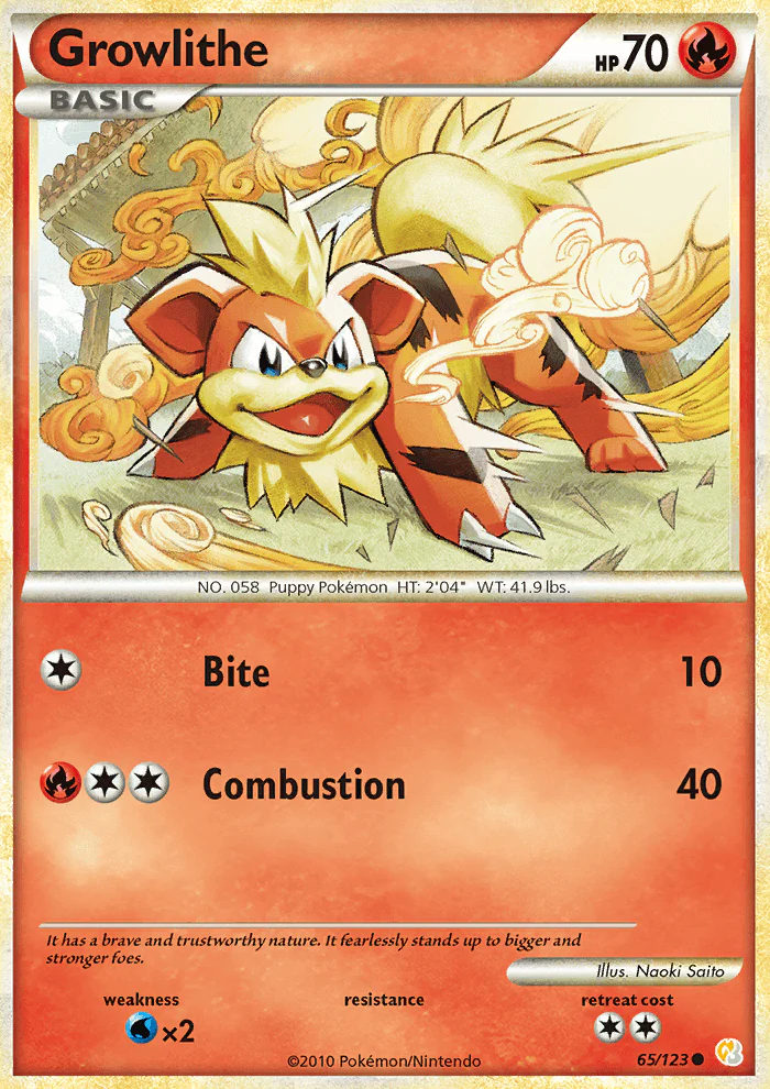 HeartGold and SoulSilver 065 Growlithe
