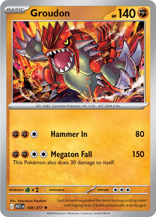 Ascended Heroes 108 Groudon
