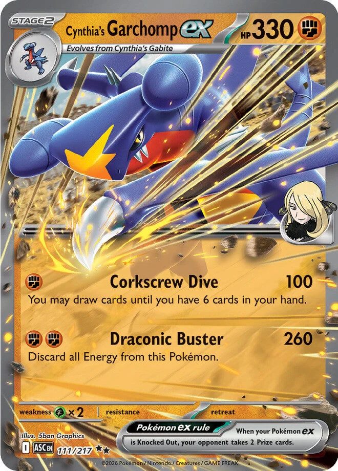 Ascended Heroes 111 Cynthia's Garchomp ex
