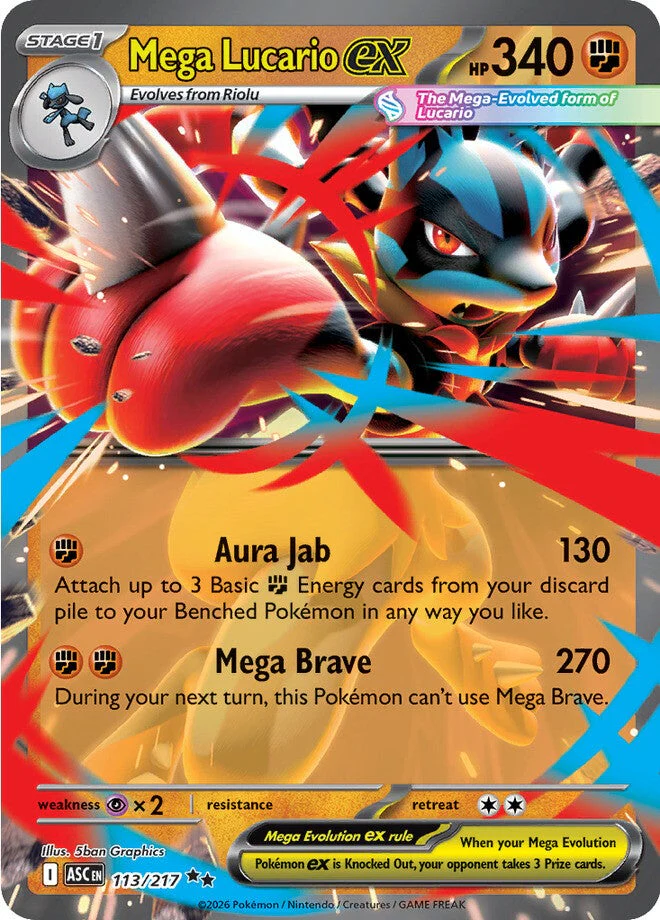 Ascended Heroes 113 Mega Lucario ex