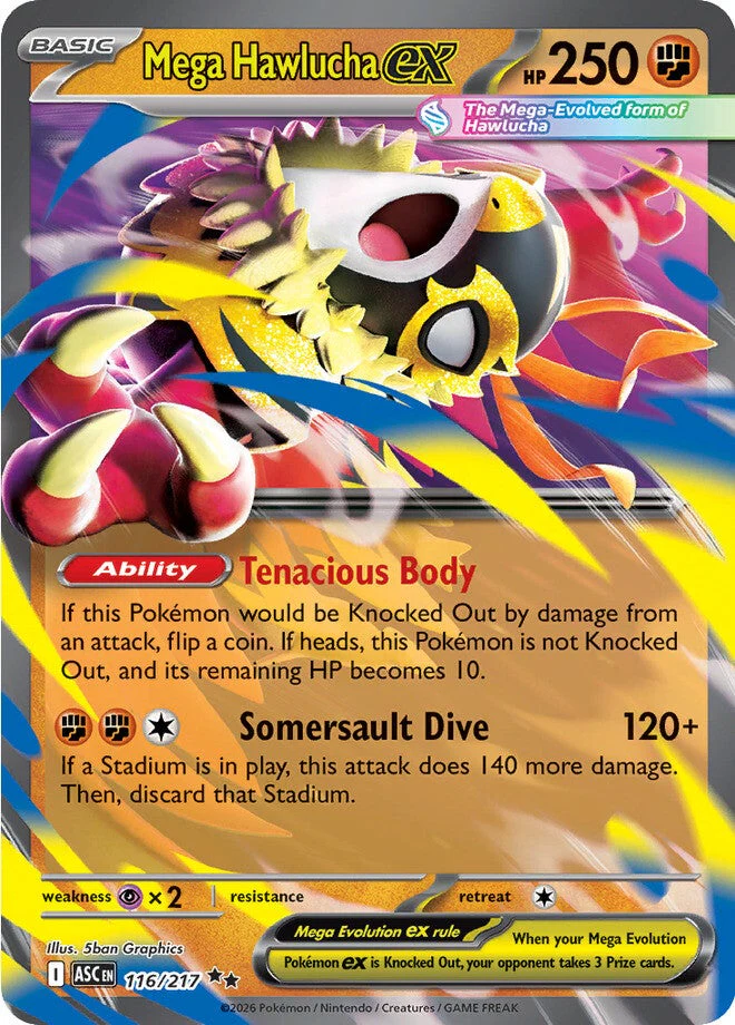 Ascended Heroes 116 Mega Hawlucha ex