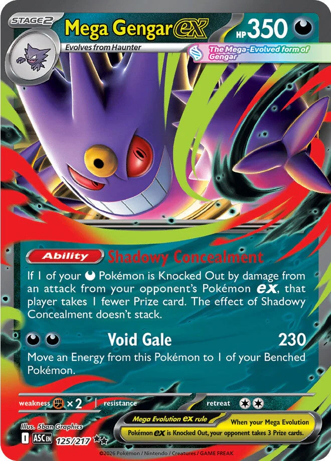 Ascended Heroes 125 Mega Gengar ex