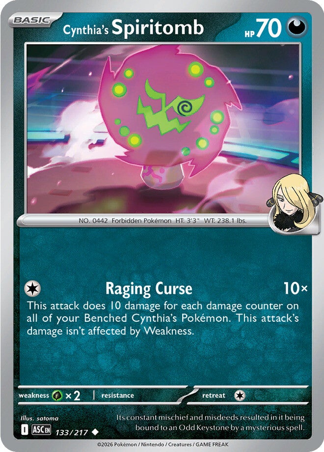 Ascended Heroes 133 Cynthia's Spiritomb