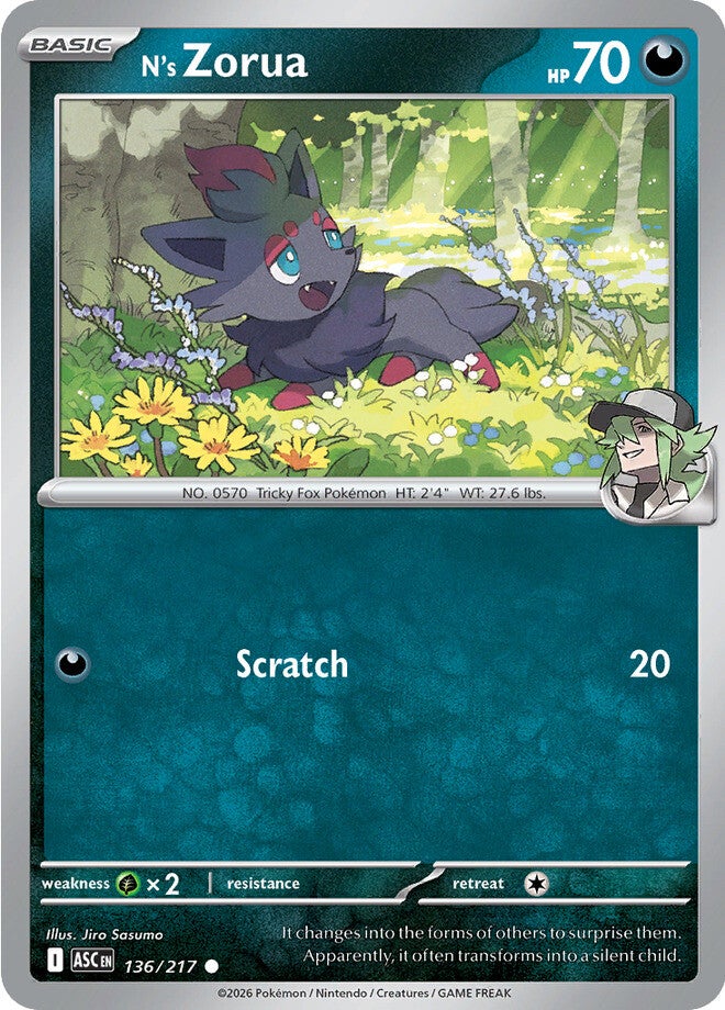 Ascended Heroes 136 N's Zorua