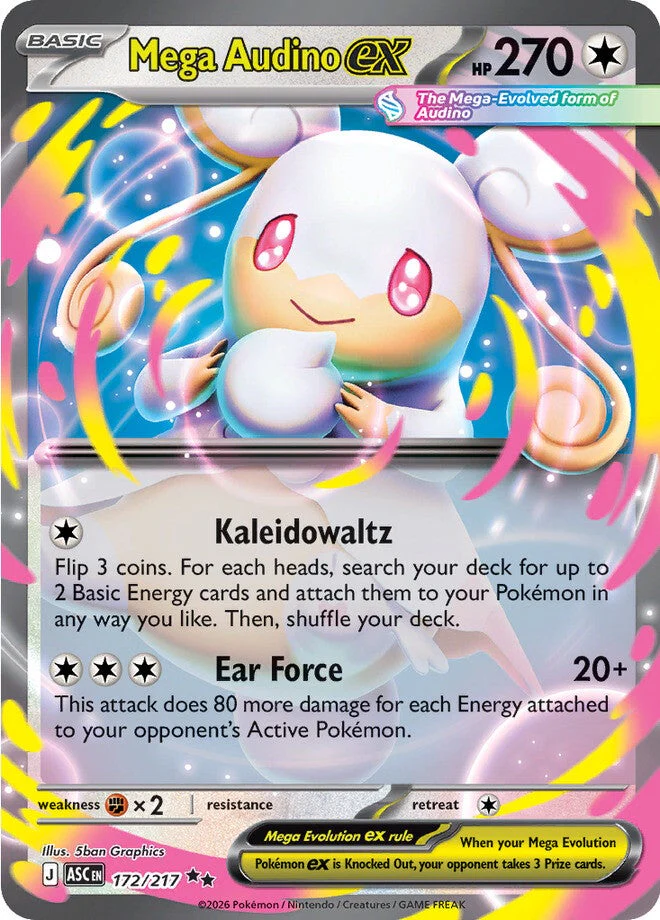 Ascended Heroes 172 Mega Audino ex