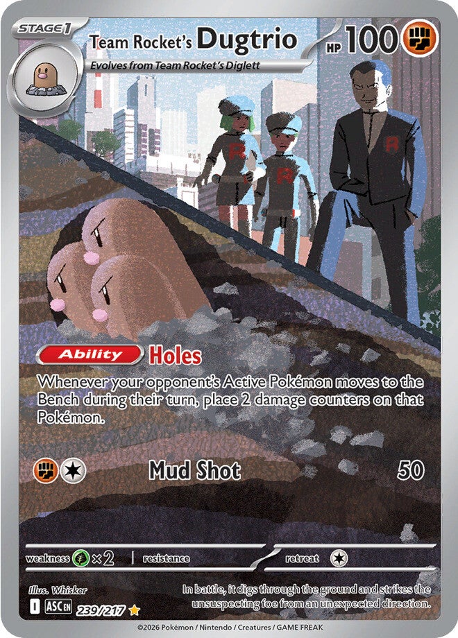 Ascended Heroes 239 Team Rocket's Dugtrio