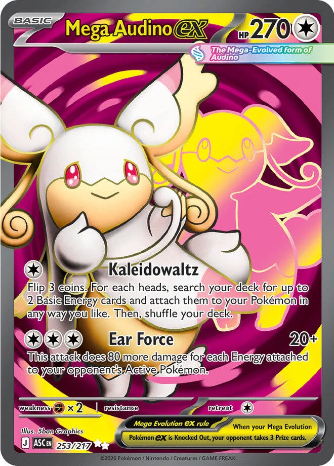 Ascended Heroes 253 Mega Audino ex