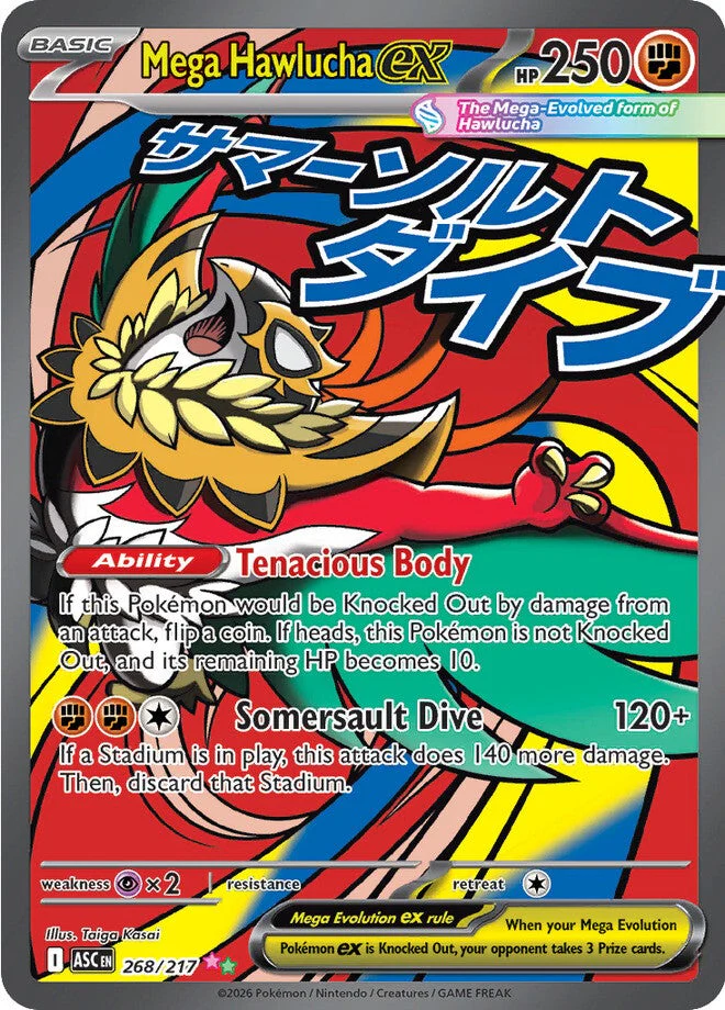 Ascended Heroes 268 Mega Hawlucha ex