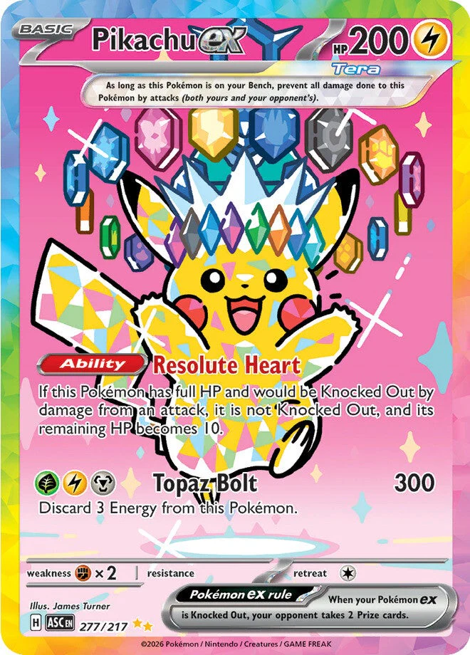 Ascended Heroes 277 Pikachu ex