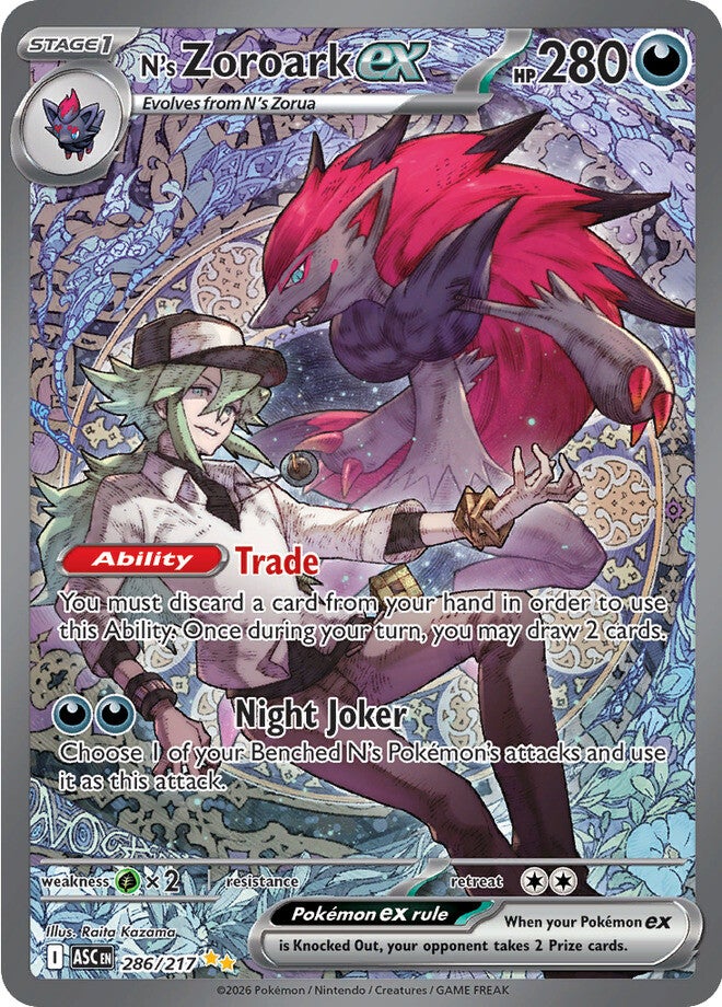 Ascended Heroes 286 N's Zoroark ex