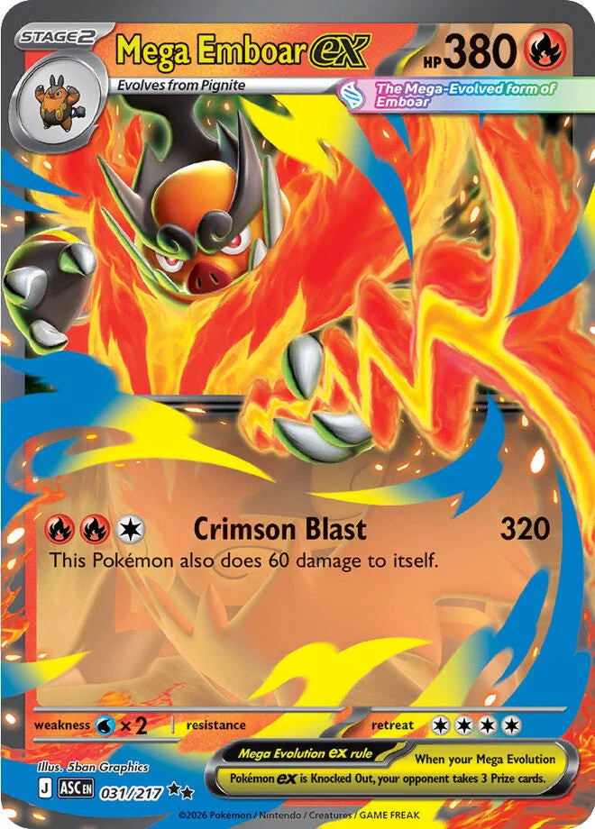Ascended Heroes 31 Mega Emboar ex