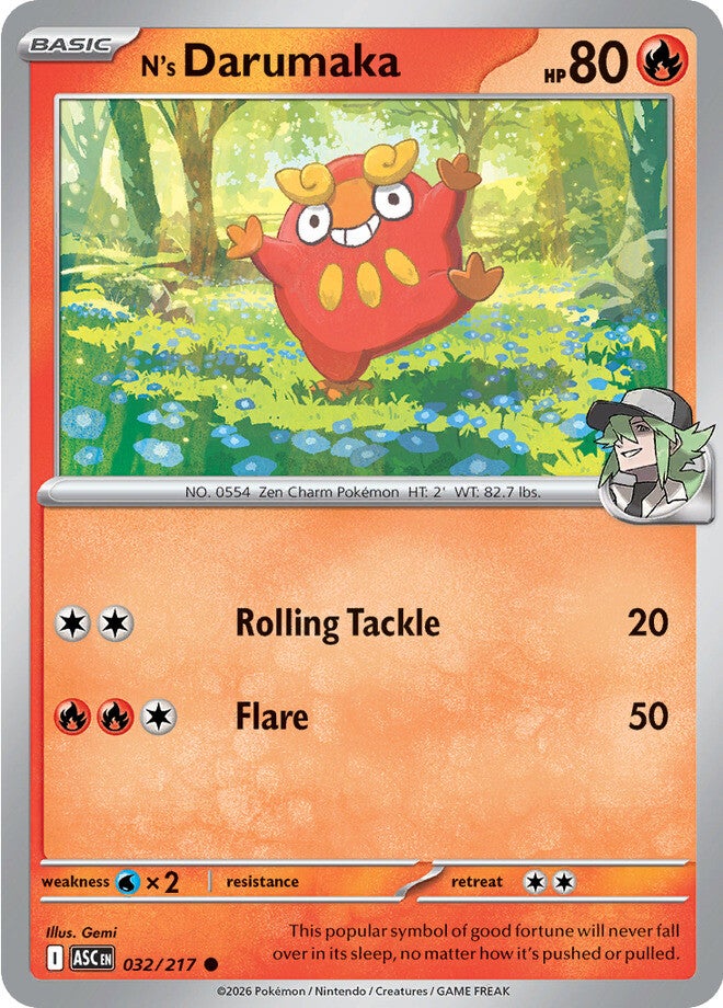 Ascended Heroes 32 N's Darumaka