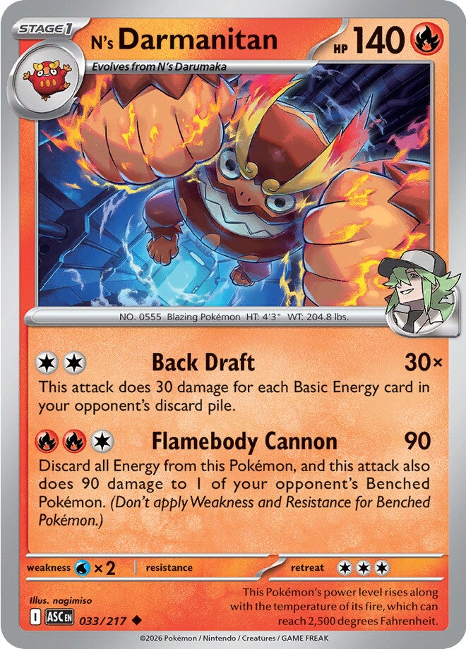 Ascended Heroes 33 N's Darmanitan