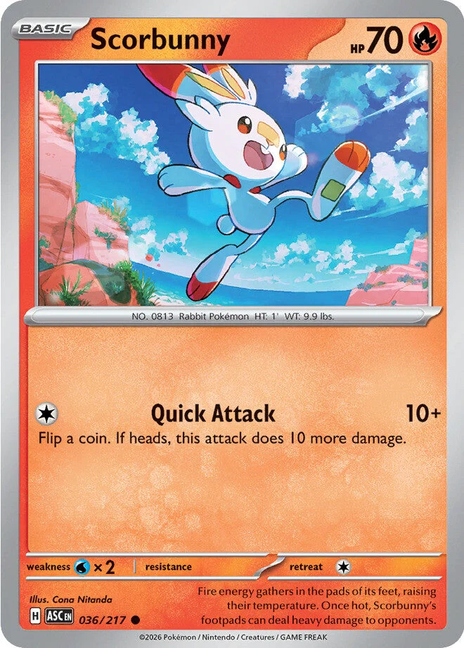 Ascended Heroes 36 Scorbunny